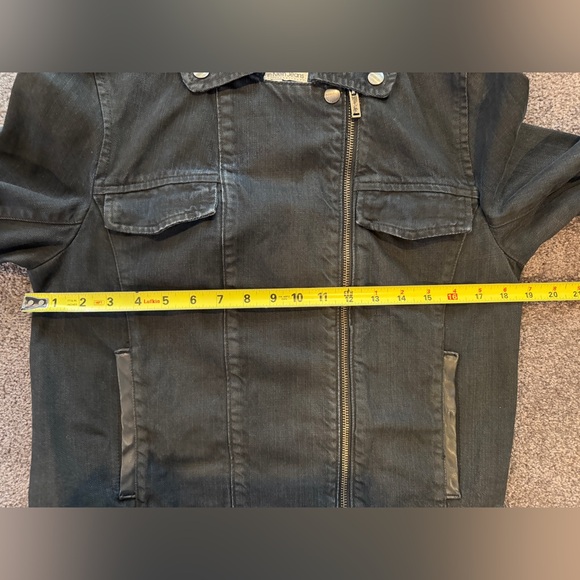 Calvin Klein Jeans Dark Blue Jean Moto Jacket - Picture 11 of 13